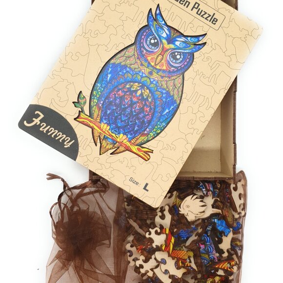 Suvira Animal Wooden Puzzle - Engaging, Educational, and Eco-Friendly (Owl) - Picture 10 of 12